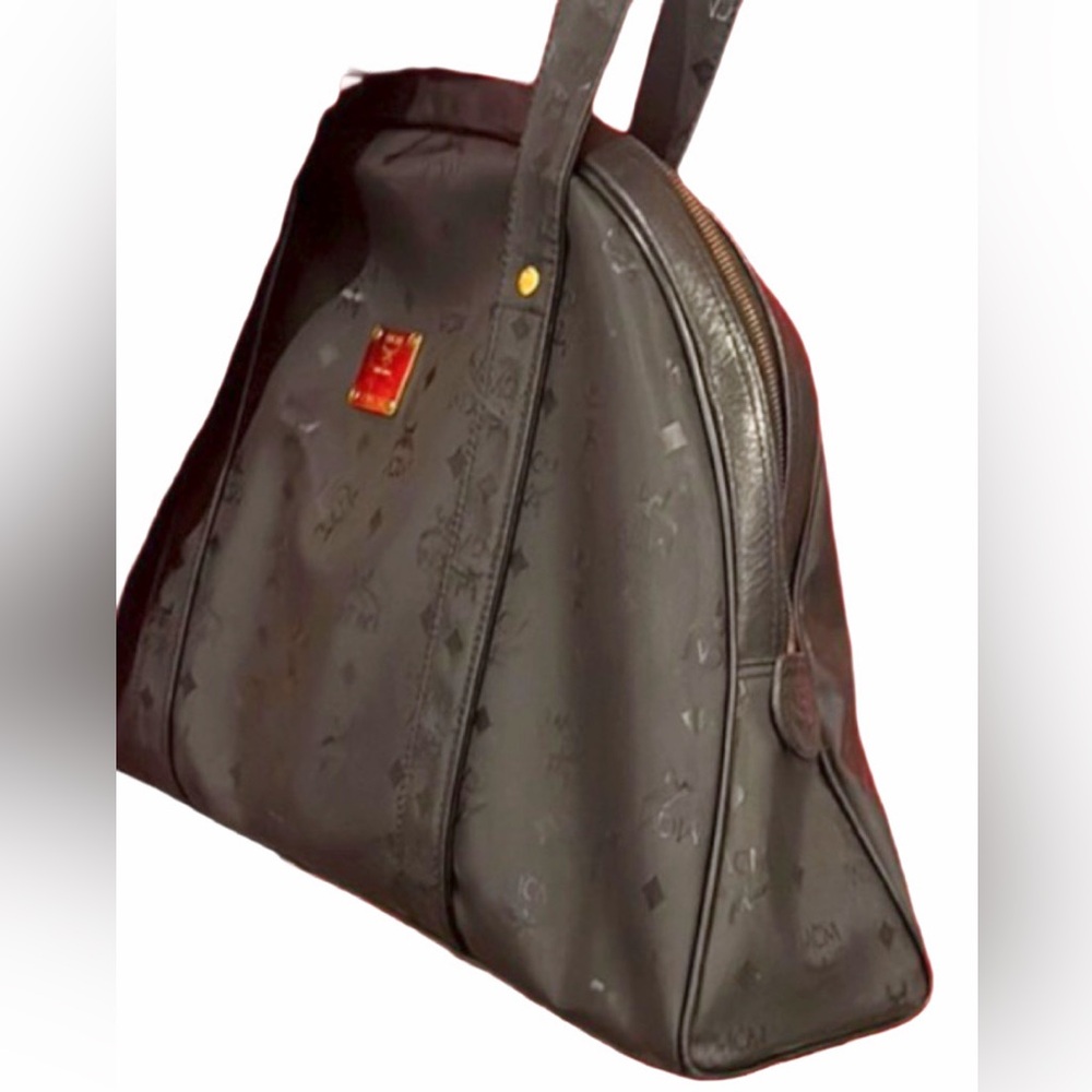 Authentic Large MCM Black Nylon Travel tote bag EUC- bonus free shipping